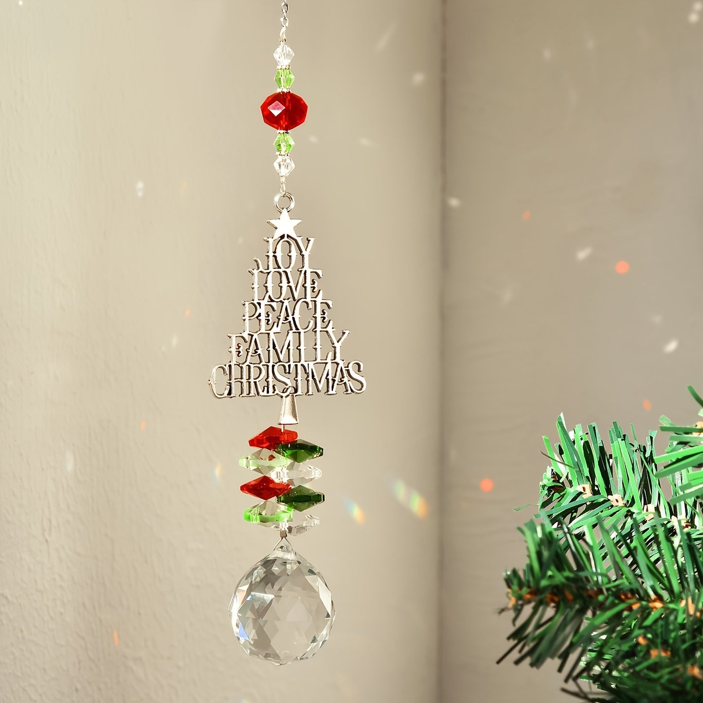 Christmas Sun Catcher Crystal Christmas Tree Pendant